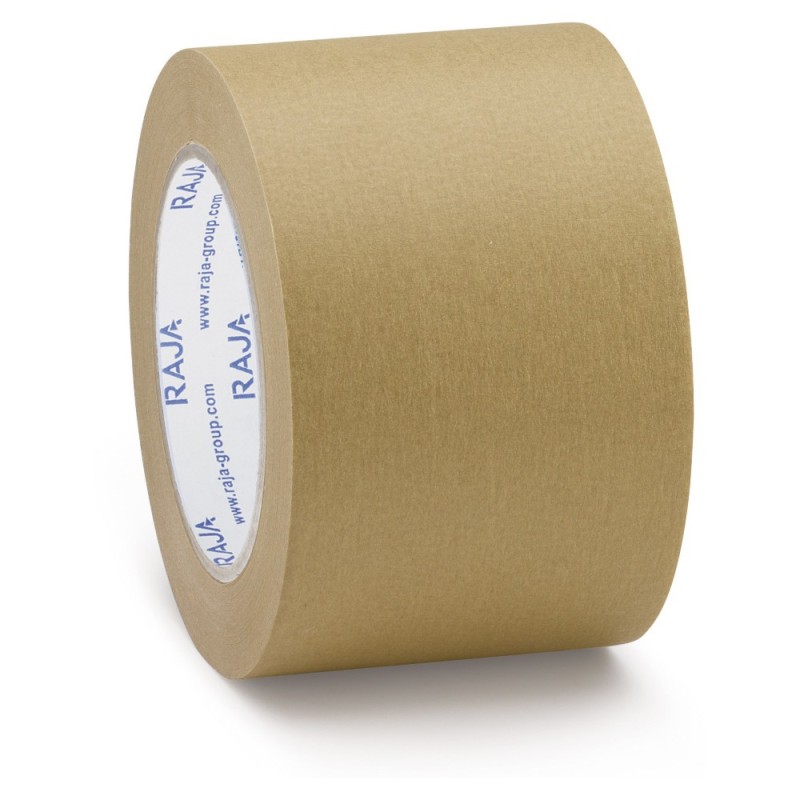 Mini-colis ruban adhésif papier kraft 57 g/m² RAJA 75 mm x 50 m - Paquet de 6