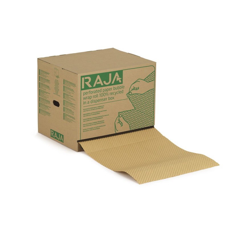 Boîte distributrice papier bulles pré-découpé RAJA 50 cm x 50 m
