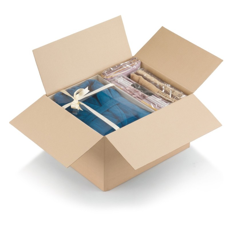 Caisse carton brune simple cannelure à montage instantané RAJA 40x40x20 cm - Paquet de 20