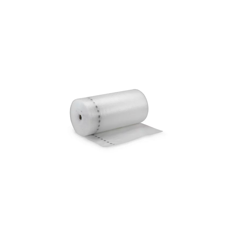 Film bulles 100% recycle 70µ 50 cm x 100 m : 50m² - diam bulle 10mm/ht bulle 4mm colis de 2 rouleaux
