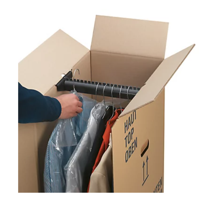 Porte cintre plast crante 50cm a barre d'arret - colis de 50 porte cintres