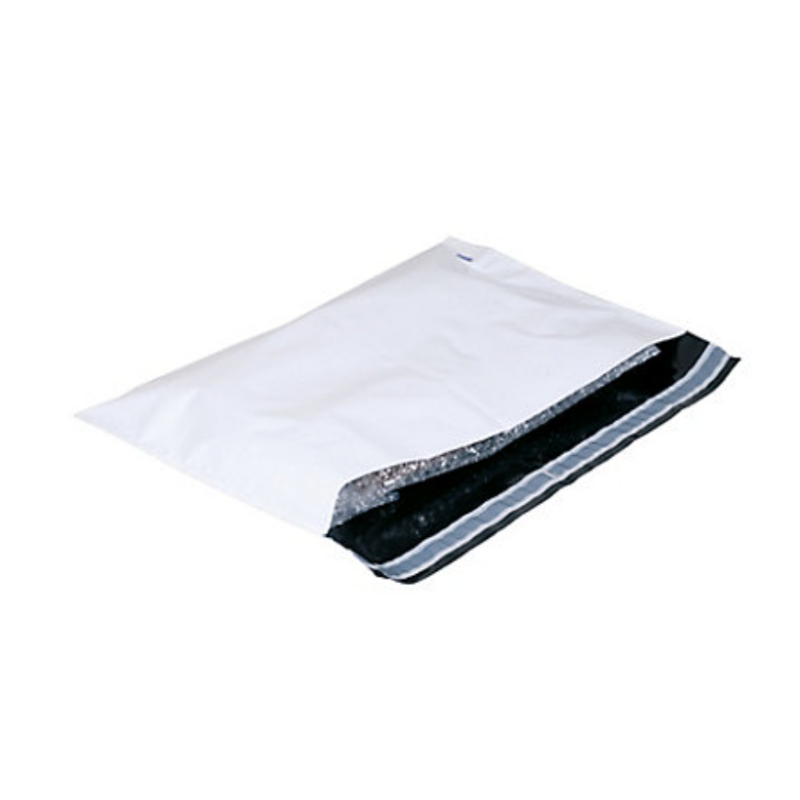 Pochette opaque pebd 80µ - 480x320 mm + bande adhesive 50 mm colis de 250