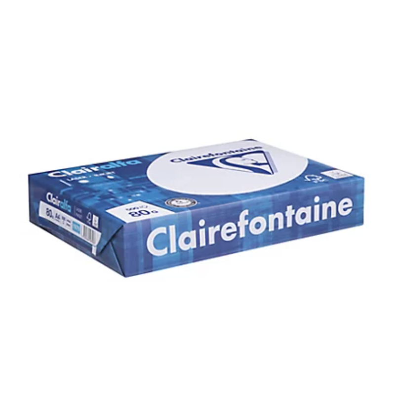 Ramette de 500 feuilles - papier clairalfa a4 80g - colis de 5 ramettes 500 feuilles