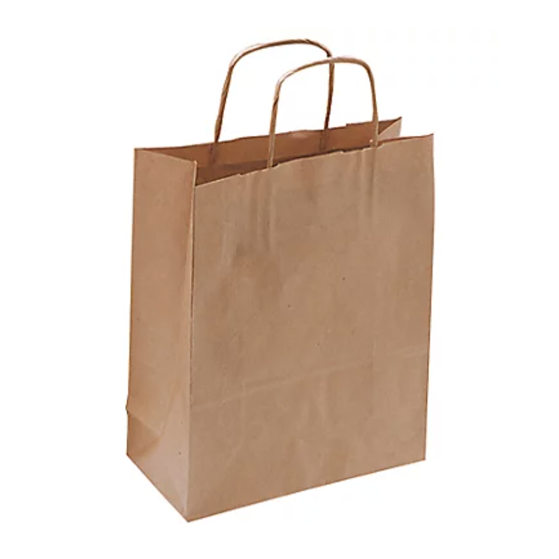 Sac kraft poignee torsadee brun 100gr 40x45,75x19cm - colis de 100 sacs - 1 cls : 100 sacs