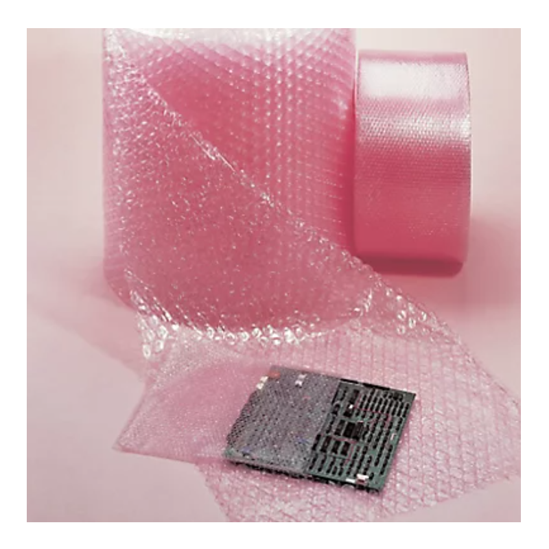 Film bulle rose antistatique 100 cm x 150 m : 150 m² - colis de 1 rouleau - colis de 1 rl