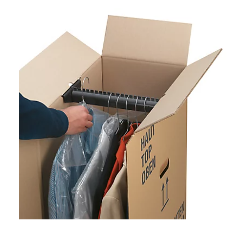Porte cintre plast crante 30cm a barre d'arret - colis de 10 porte cintres