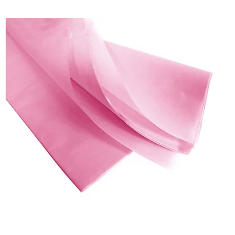 Papier de soie rose pâle - 50 x 75 cm 17 g/m² - paquet de 480 feuilles - paquet de 480 feuilles