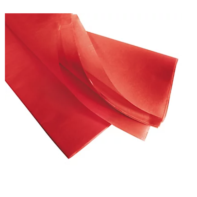 Papier de soie rouge scarlet 50 x 75 cm 17 g/m² - paquet de 480 feuilles