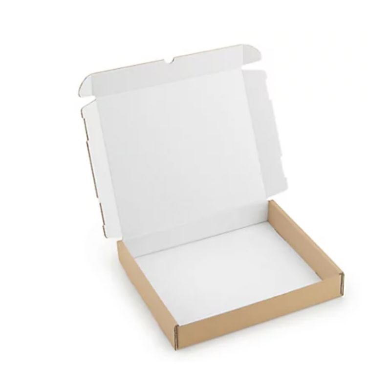Boite brune fermeture renforcée - int. blanc 320 x 280 x 50mm colis de 20 boites