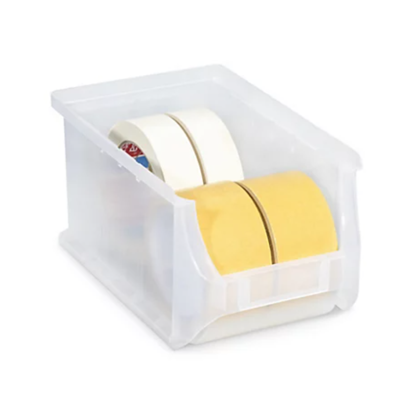 Bac a bec pp haute resistance 4l - dim.ext 320x150x125mm - translucide - colis de 18 bacs
