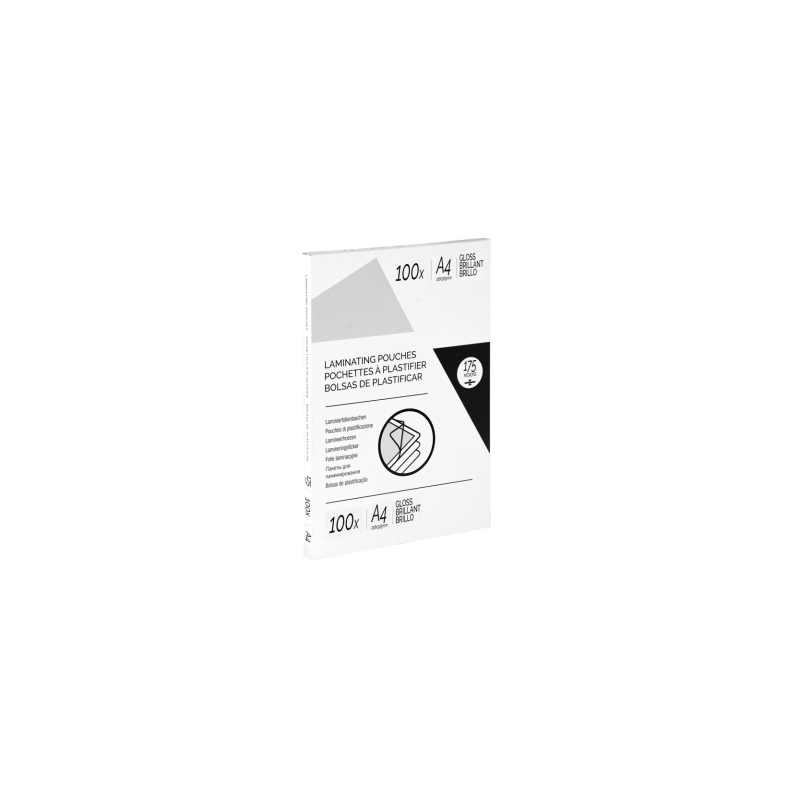Pochettes de plastification A4 - Epaisseur : 175 microns par face - Boîte de 100