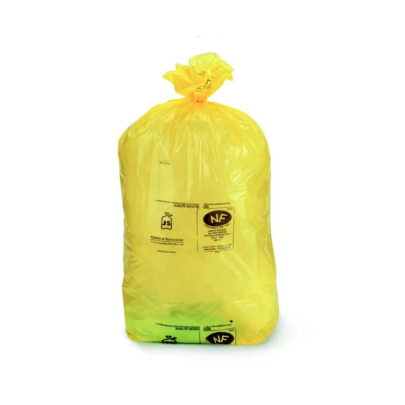Sac poubelle 110L jaune pour tri sélectif - Lot de 250